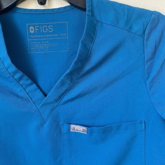 Figs Slim Catarina One-Pocket‎ Scrub Top Alps blue - Picture 5 of 7